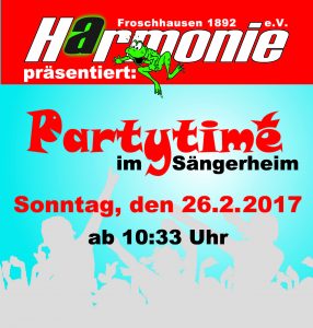 Partytime im Sängerheim @ Sängerheim Harmonie Froschhausen